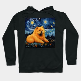 Chow Chow Puppy Starry Night Hoodie